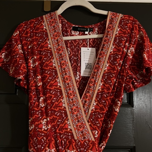 Red Mini Dress - Picture 3 of 5